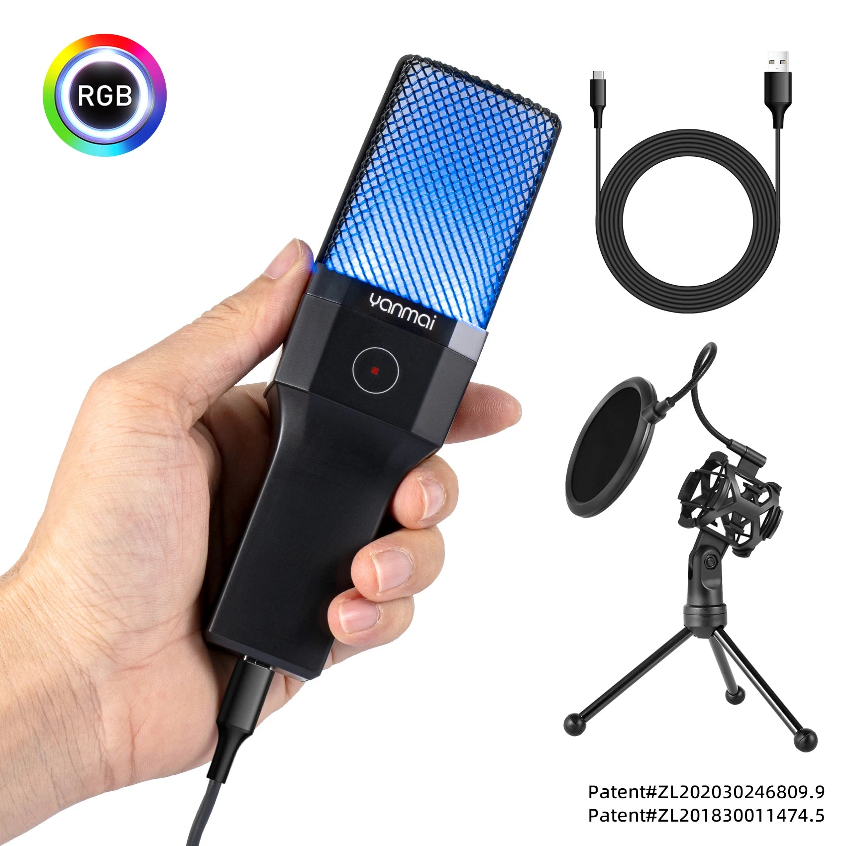 Gaming Computer Professional Condenser Microphone Mic PC Laptop USB