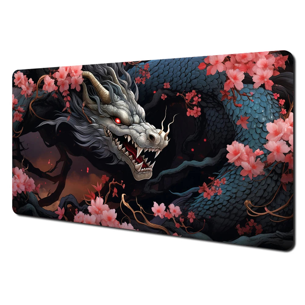 Demonic Giant Flying Dragon Mouse Pad Non-Slip Desk Mat PC Accessories Gaming Mat Dragon Desk Pad MTG Playmat Extended Pad