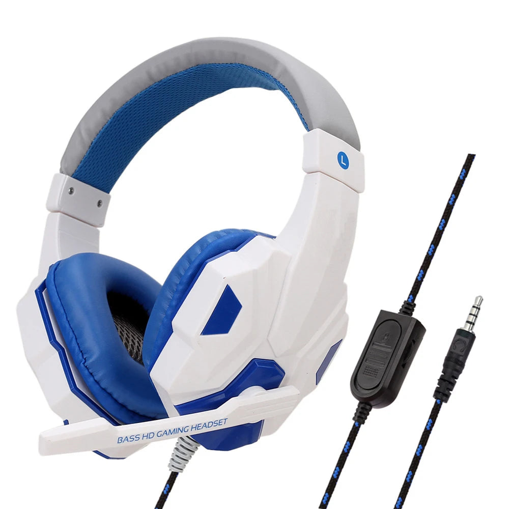 3.5mm Wired Gaming Headsets With 120° Adjustable Noise Cancelling Microphone Gamer Headphones For PS4/PS5/Xbox Smartphone Laptop