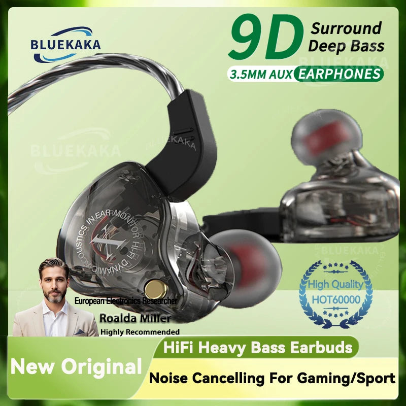 Mobile Wired Headphones Heavy Bass 3.5mm