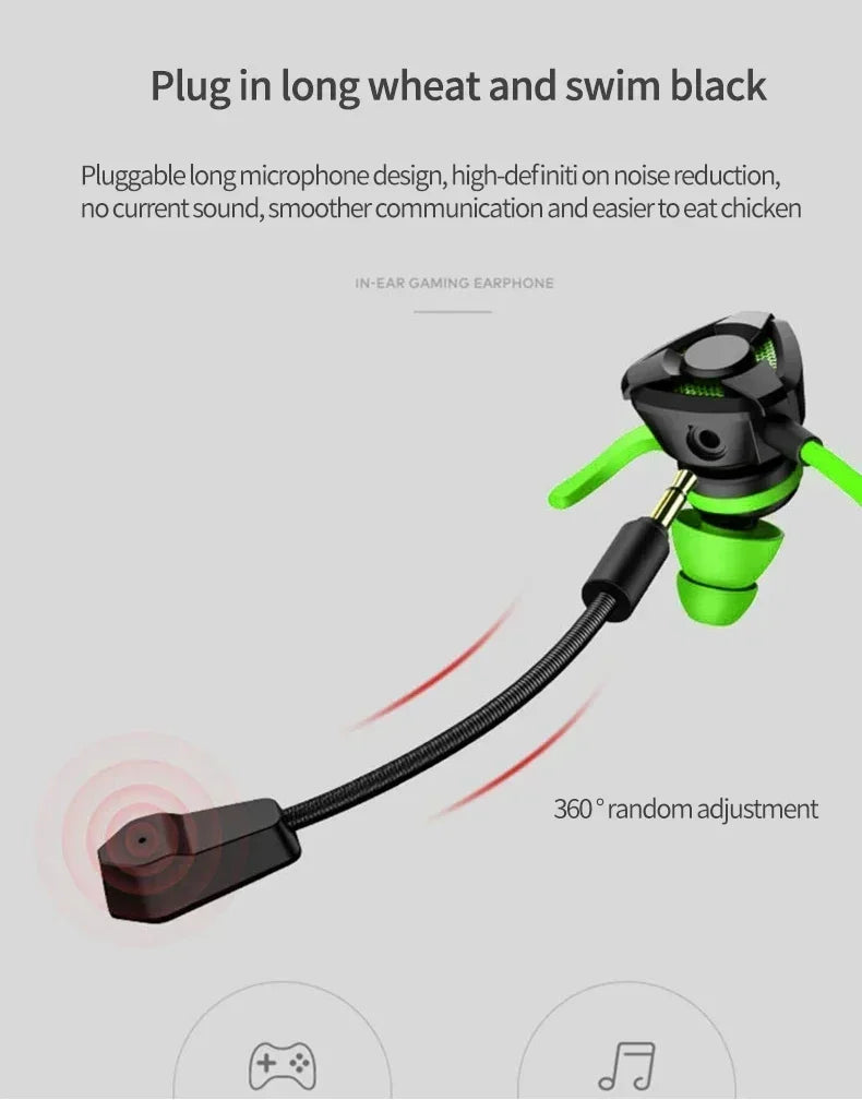 Headset Gamer Headphones Wired Earphone Gaming Earbuds With Mic