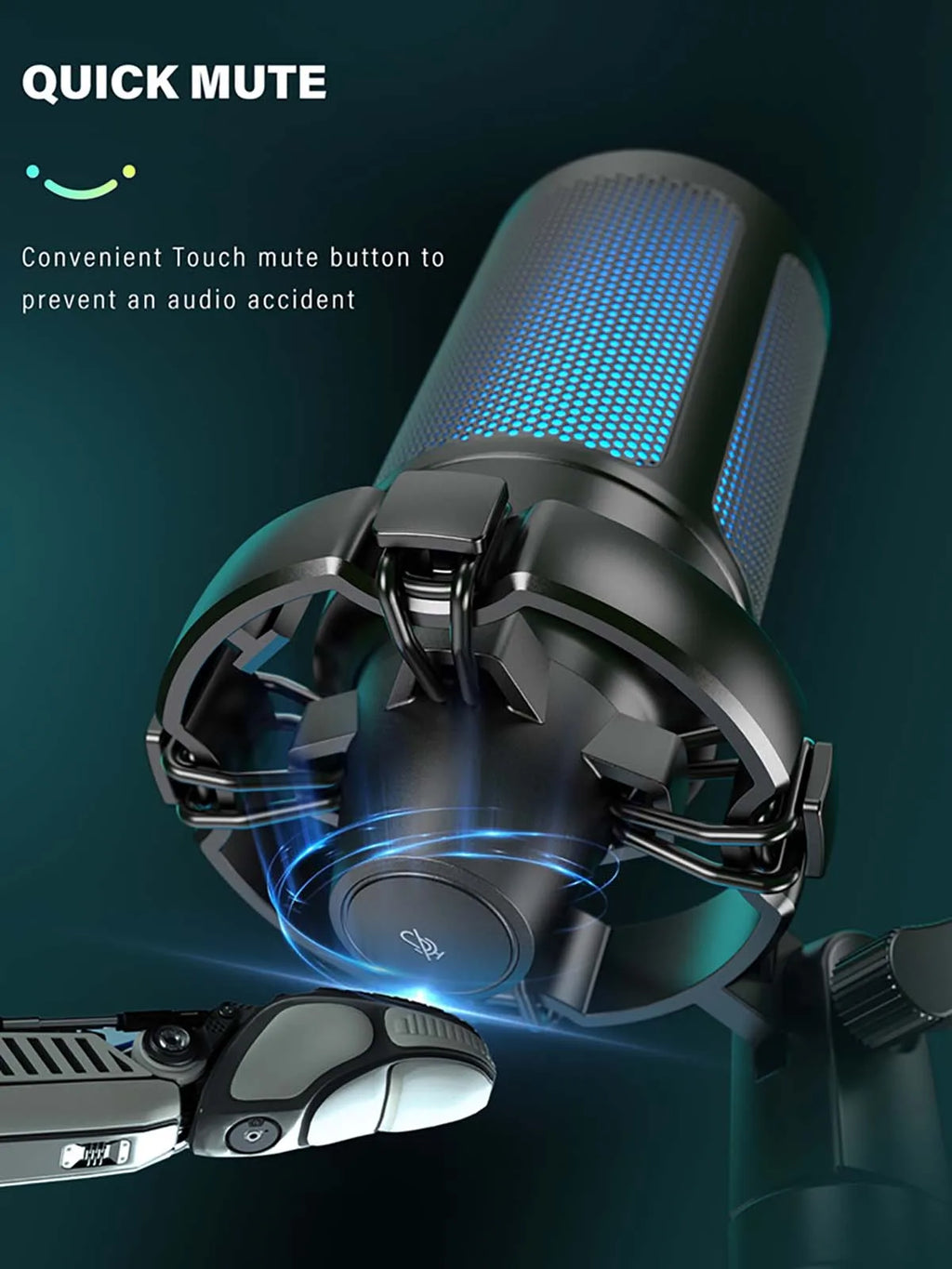 AmpliGame by FIFINE RGB USB Gaming Microphone