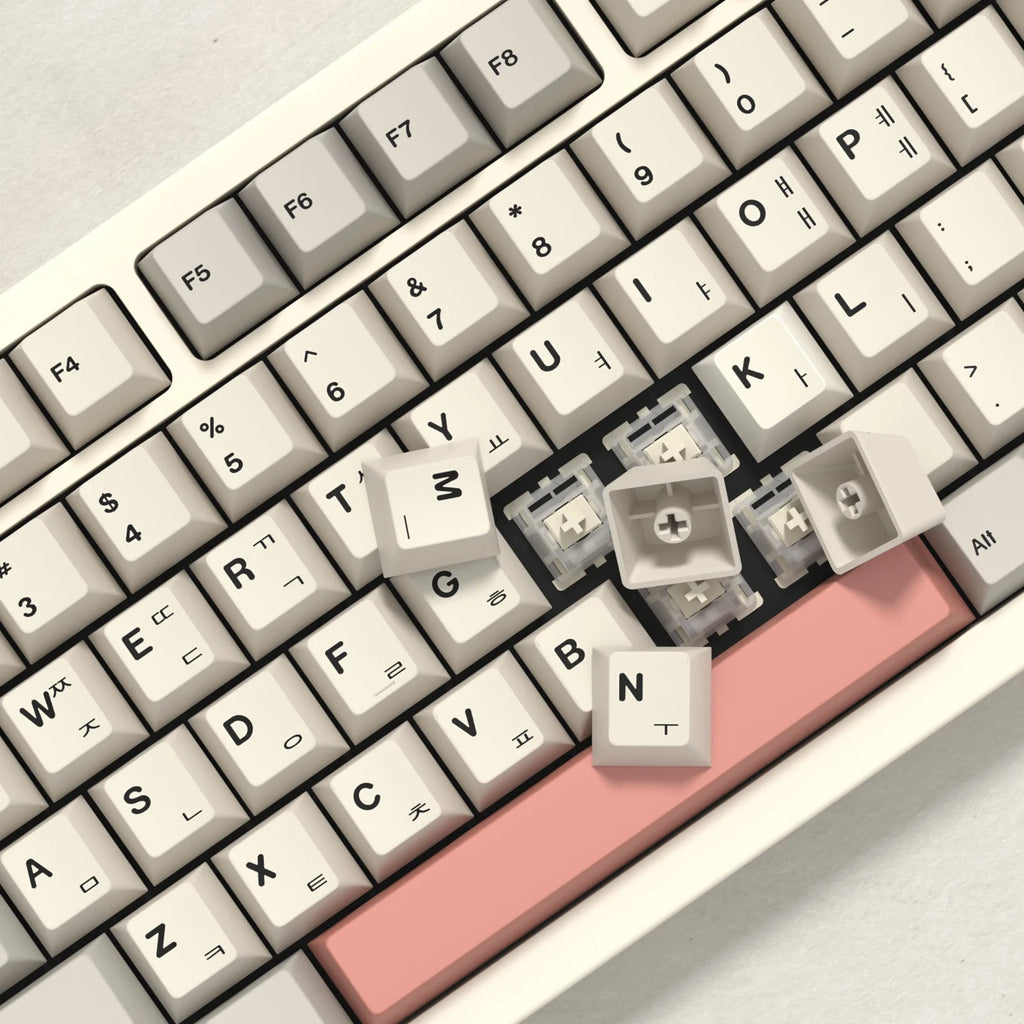 KBDiy 140 Keys PBT Keycap Custom Retro Korean GMK 9009 Keycaps for Mechanical Keyboard Gaming Cherry Profile Sublimation DIY