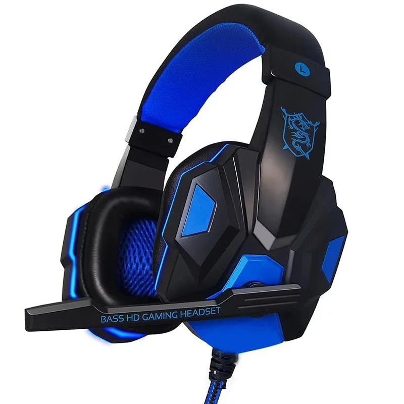 Gaming Headphones 3.5mm Wired PC Bass Stereo Gamer Headset Phone Laptops Earphone Helmet With Microphone For PS4 Xbox One Switch