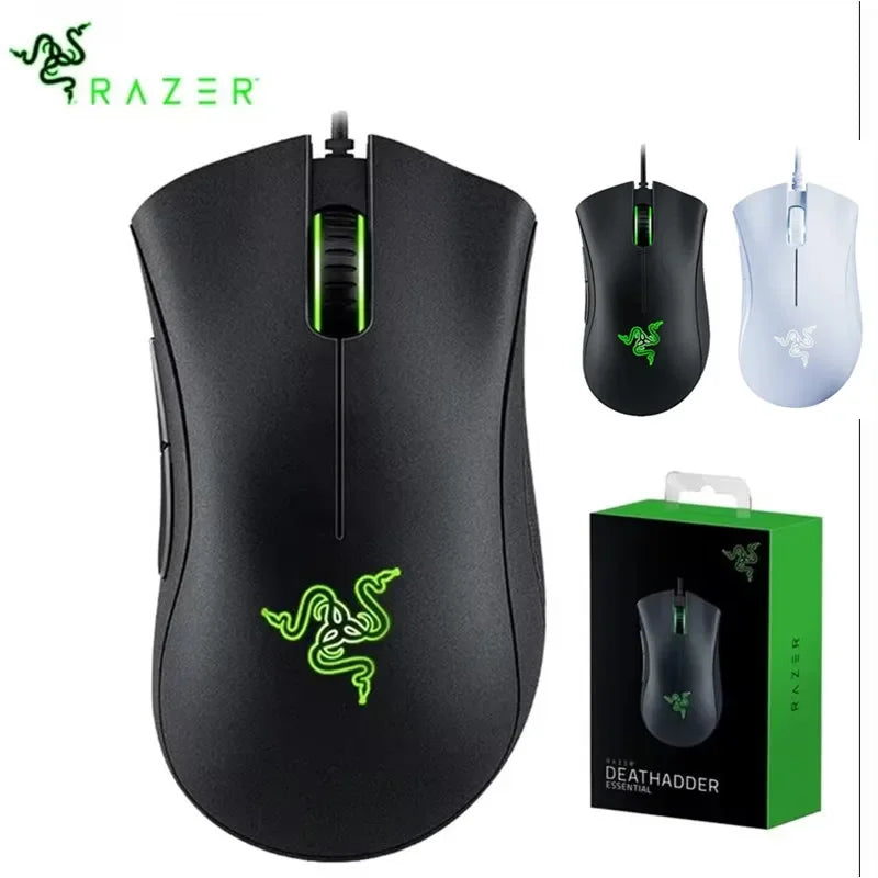 Razer DeathAdder Essential Wired Gaming Mouse – 6400 DPI Optical Sensor, USB, Ergonomic Gaming Mouse
