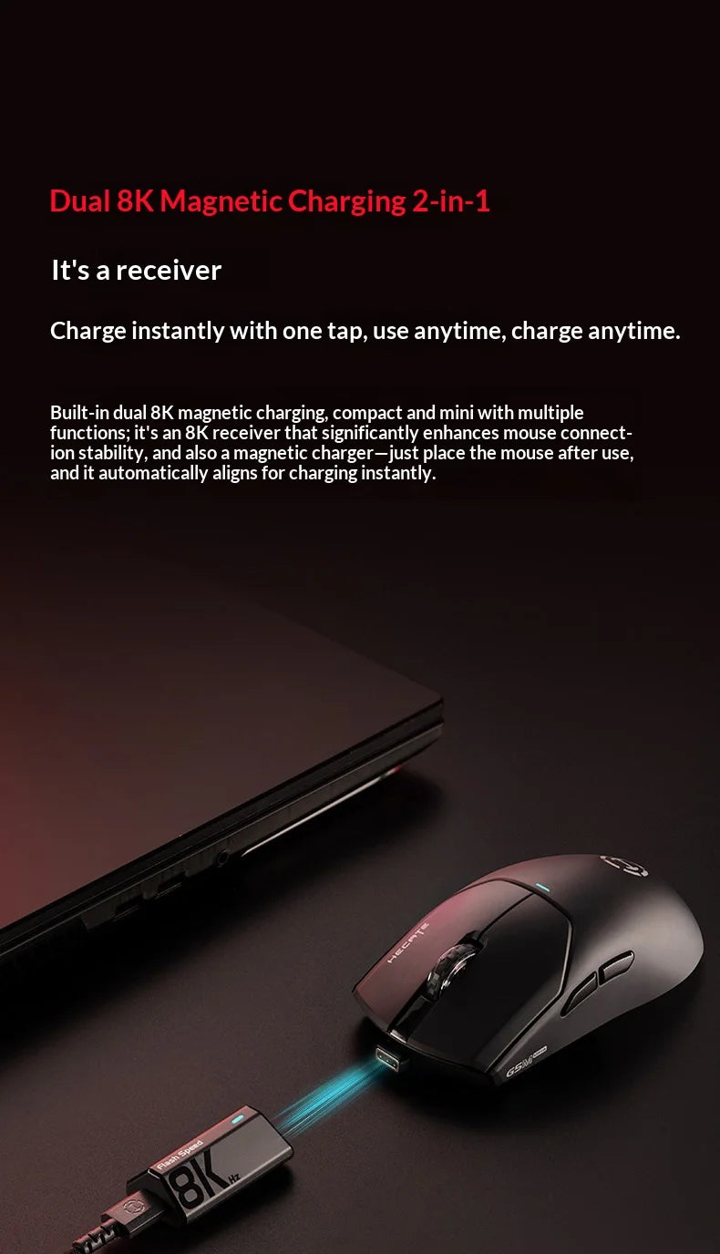 EDIFIER HECATE G5M Ultra Wireless Gaming Mouse G5M Ultra Dual 8K Hot Swappable Silent Switch PAW3950 Nordic 54L15 600Mah Laptop