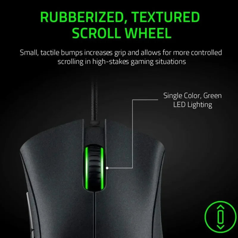 Razer DeathAdder Essential Wired Gaming Mouse – 6400 DPI Optical Sensor, USB, Ergonomic Gaming Mouse