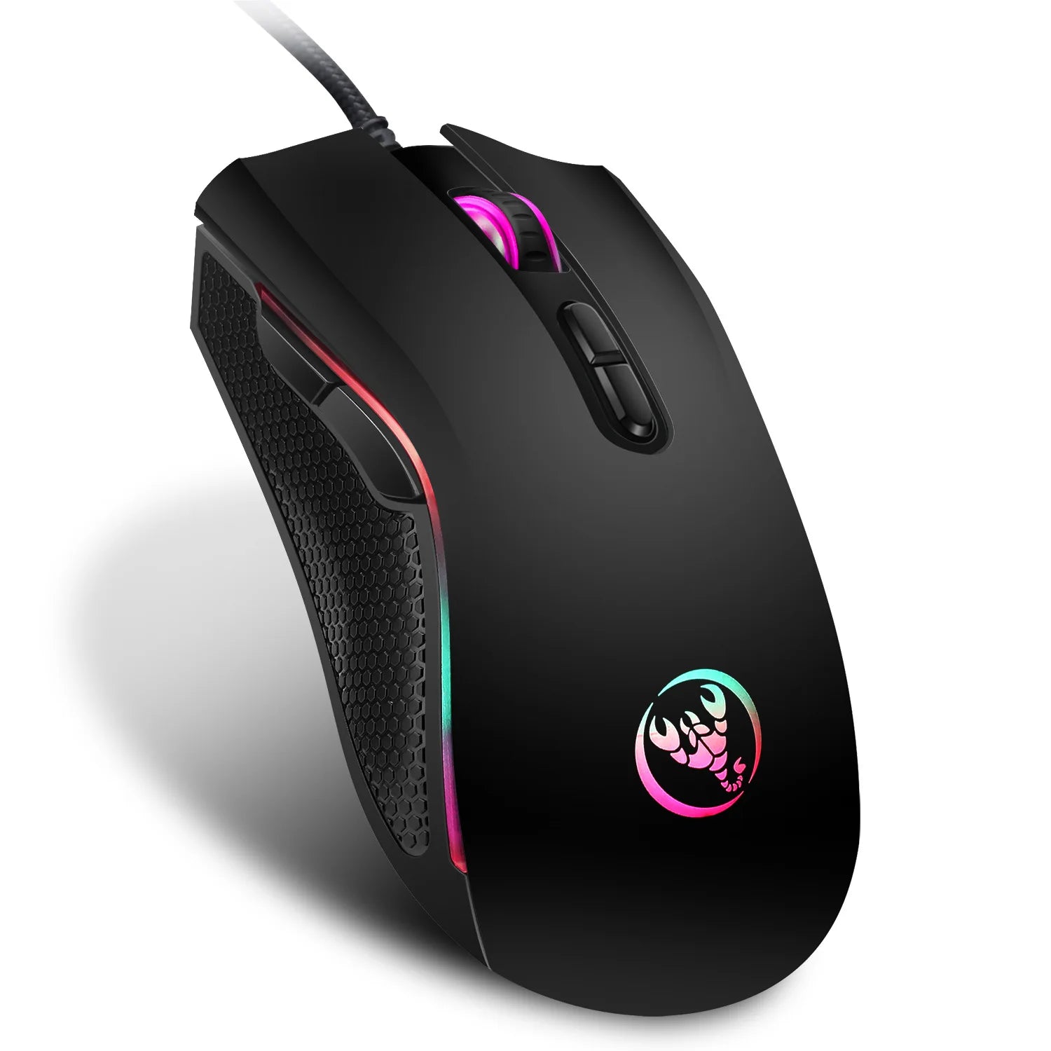 High-end Optical Professional Gaming Mouse with 7 Bright Colors LED Backlit and Ergonomics Design 3200 DPI for LOL CS Gamer