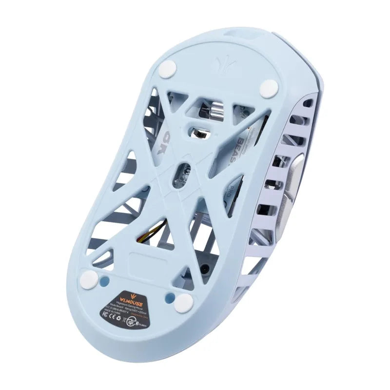 WLMOUSE BEAST X MINI PRO IceBlue Omron light Magnesium Gaming Mouse Magnesium Alloy Wireless FPS Gaming Mouse Lightweight 39g