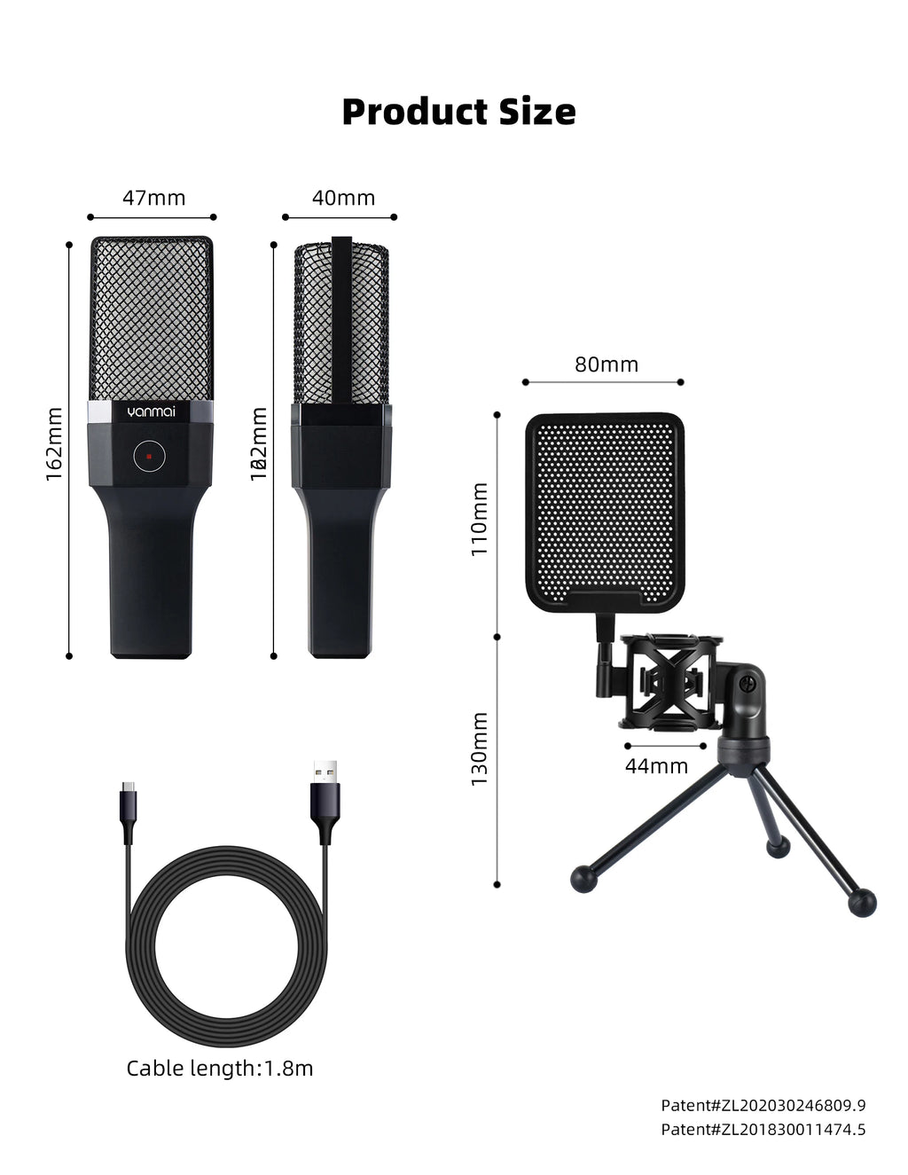 Gaming Computer Professional Condenser Microphone Mic PC Laptop USB