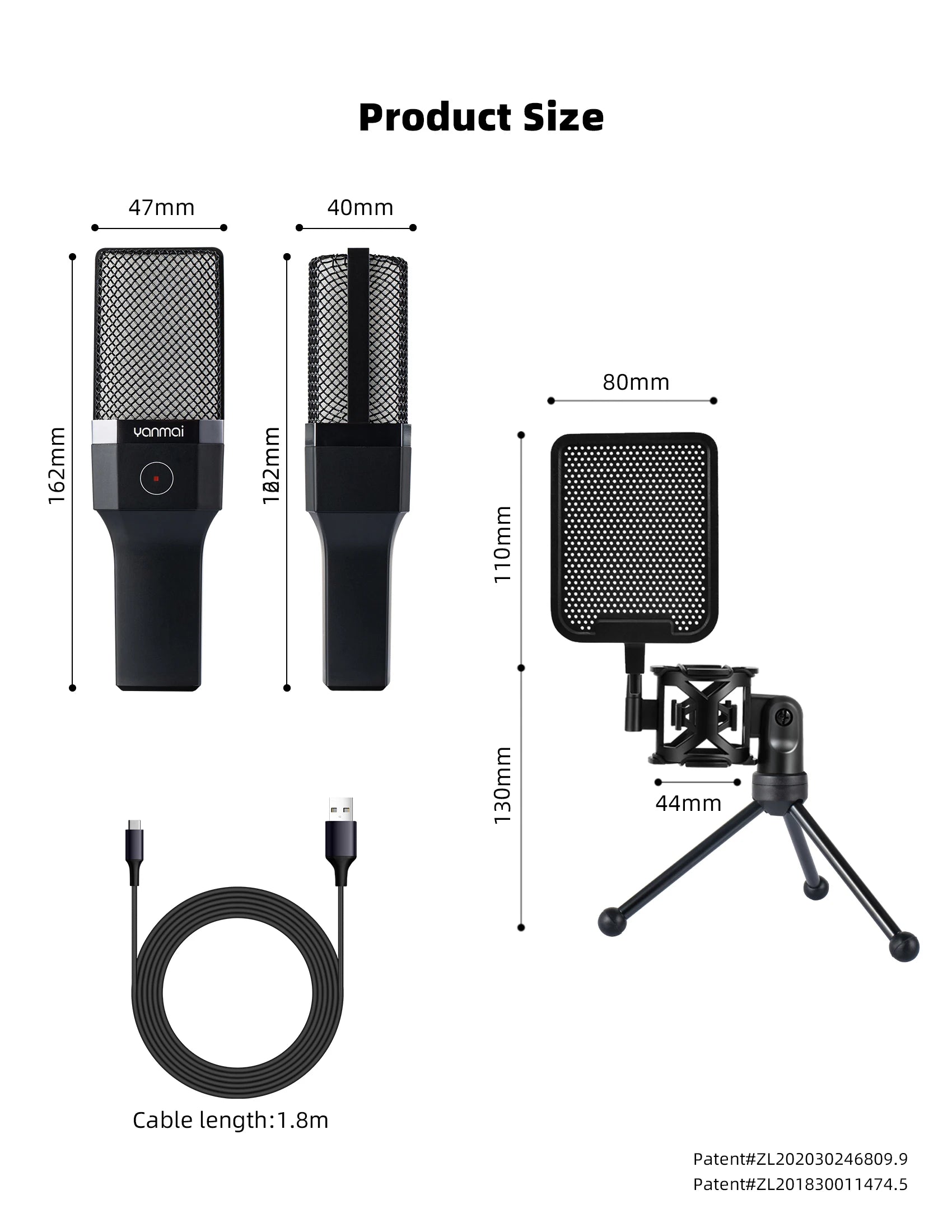 Gaming Computer Professional Condenser Microphone Mic PC Laptop USB