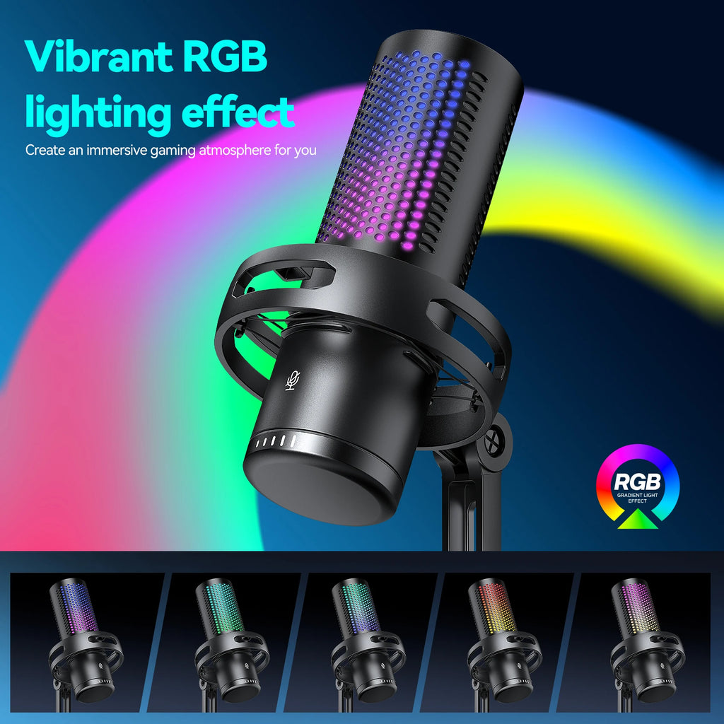 Gaming Computer Professional Condenser Microphone Mic PC Laptop USB