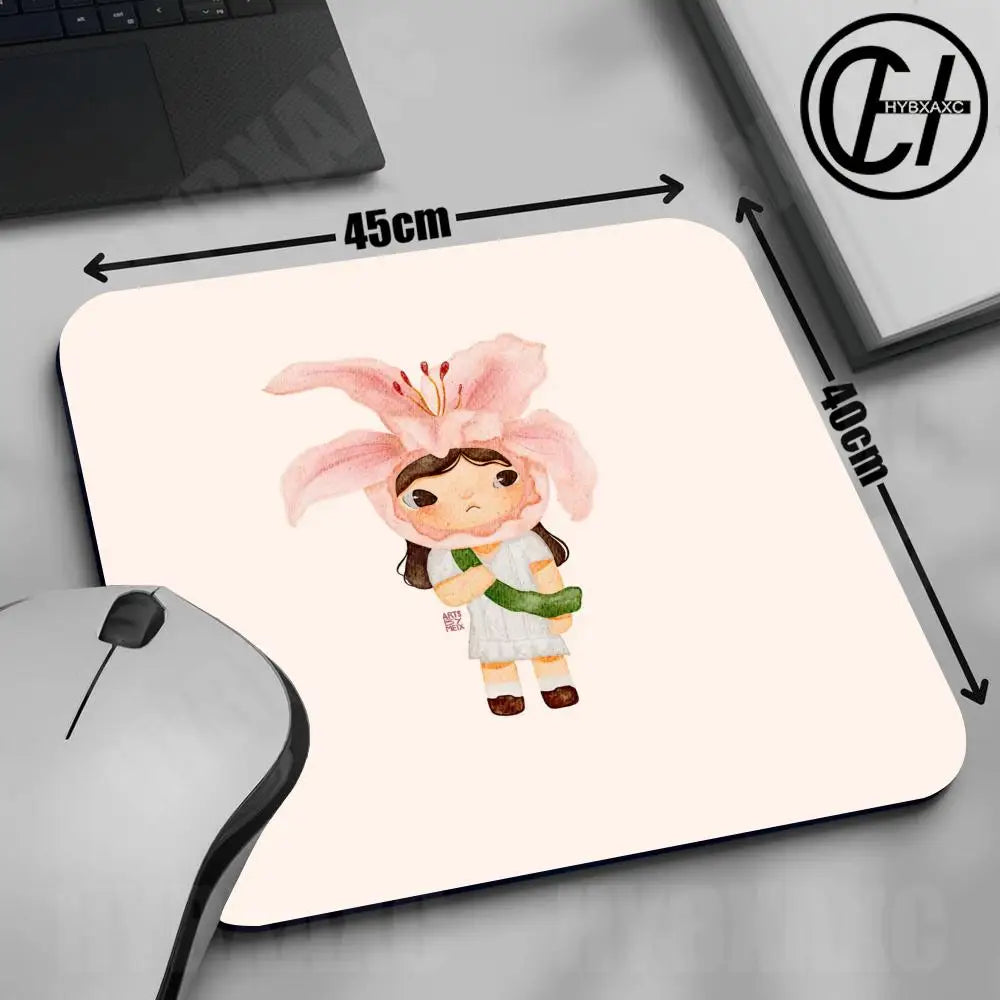 Cartoon H-Hirono Mousepad Mousepad New Arrivals Small Gaming Mousepad 45×40 Gamer Mouse Pad For Keyboards Mat