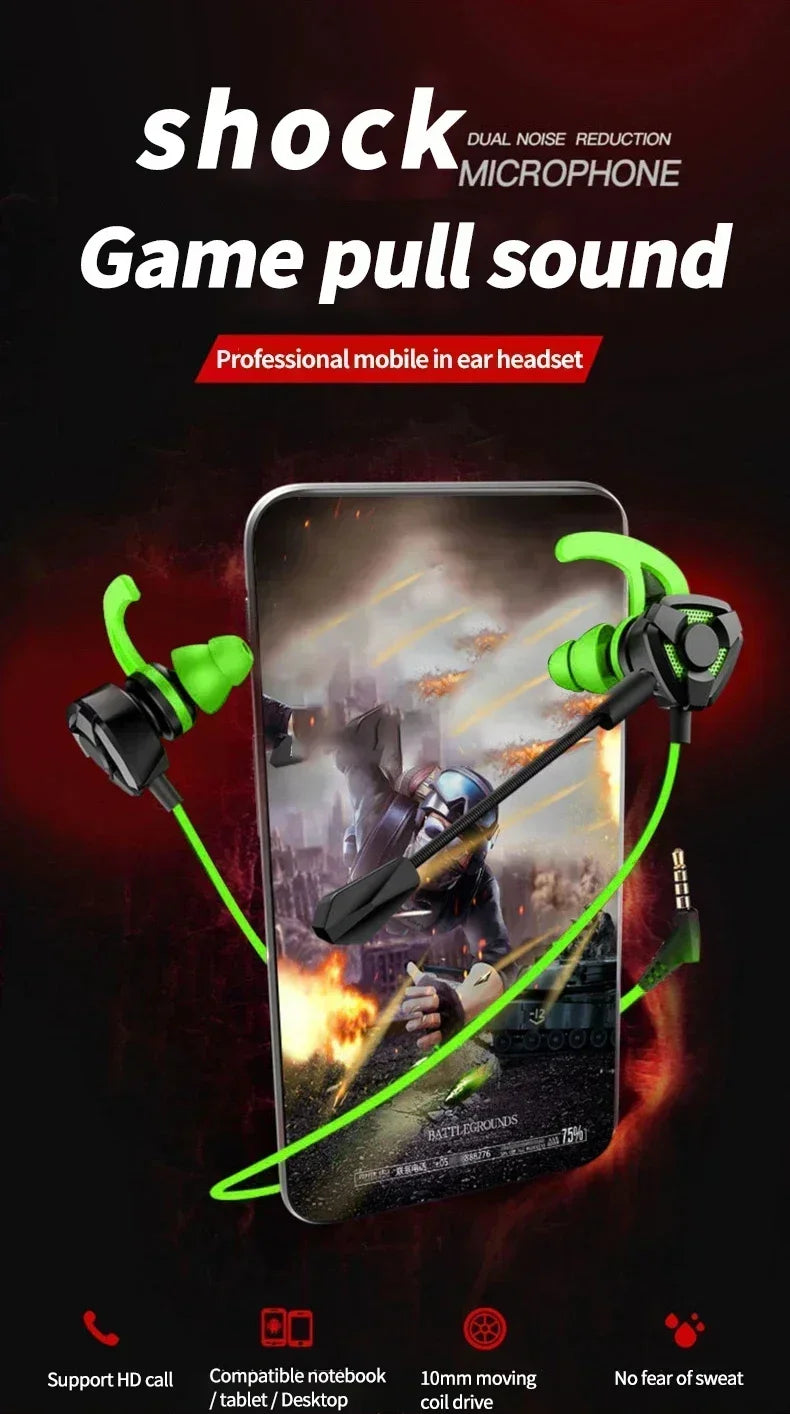 Headset Gamer Headphones Wired Earphone Gaming Earbuds With Mic