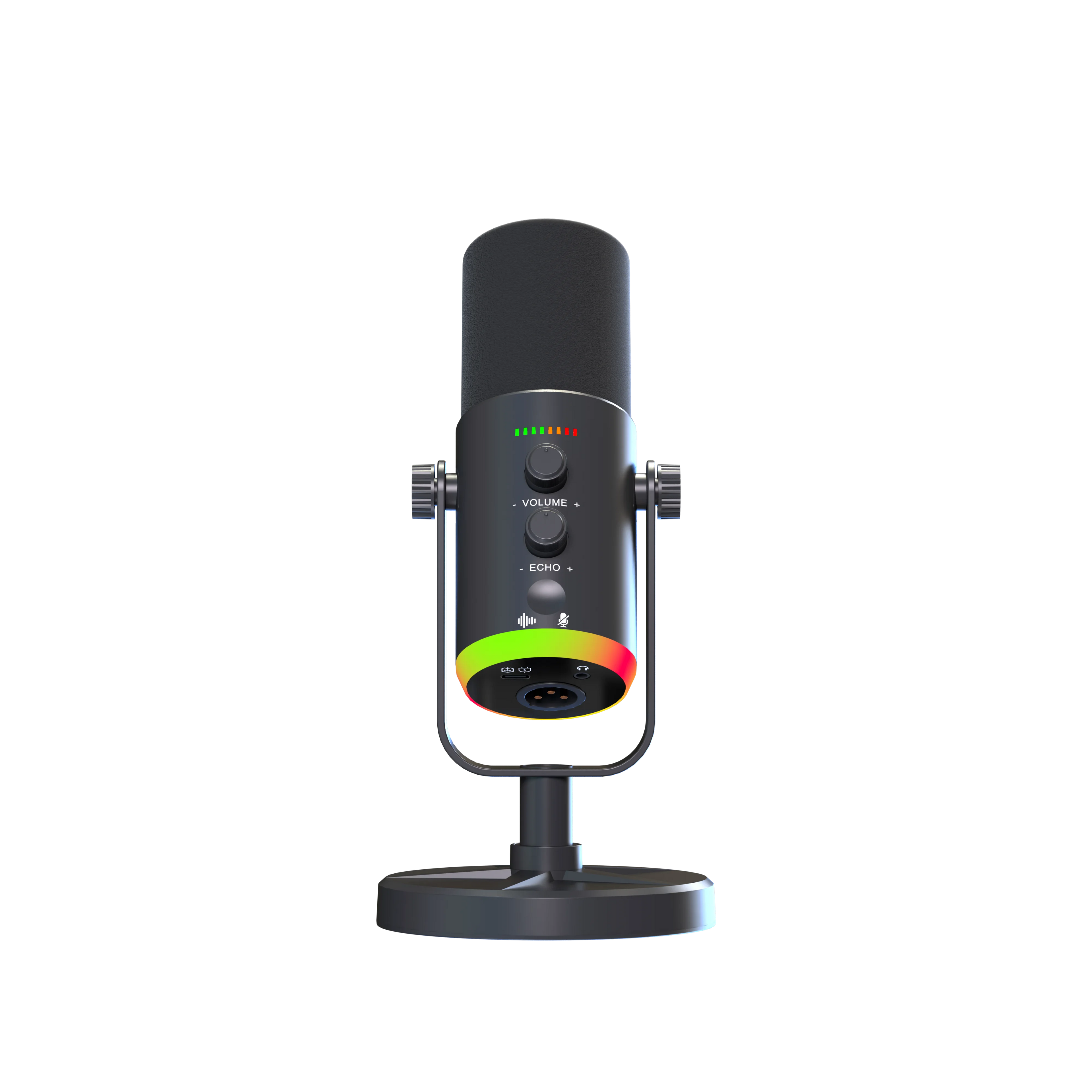 Gaming Microphone RGB With Noise Reduction Software Mic Gain Mute