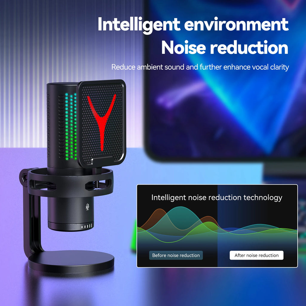 Gaming Computer Professional Condenser Microphone Mic PC Laptop USB