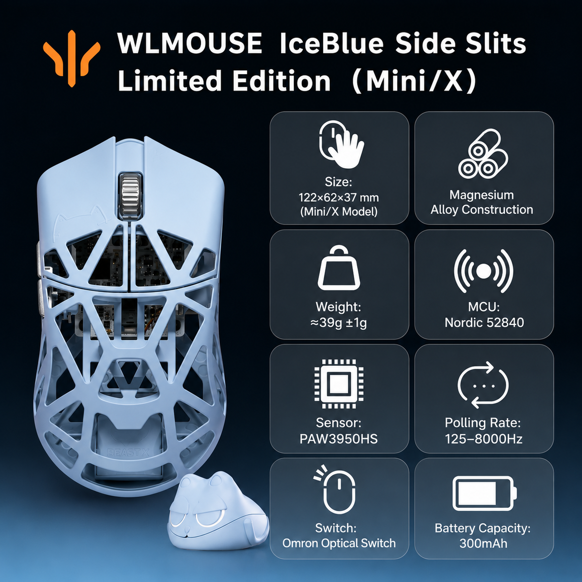 WLMOUSE BEAST X MINI PRO IceBlue